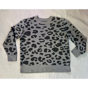Daily Ritual Sweater/ Leopard Print Sweater Large